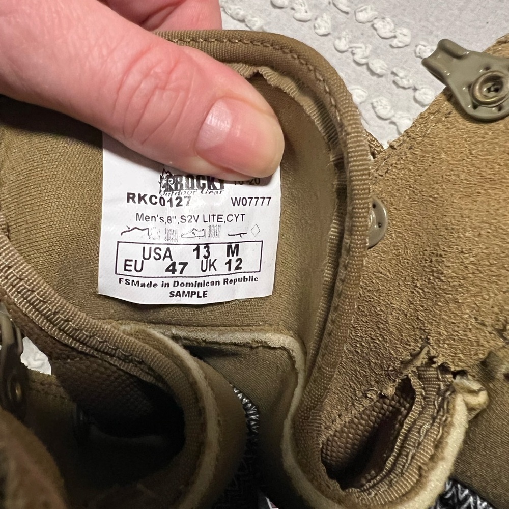 Tan Lace-Up Combat Boots - Picture 4 of 4